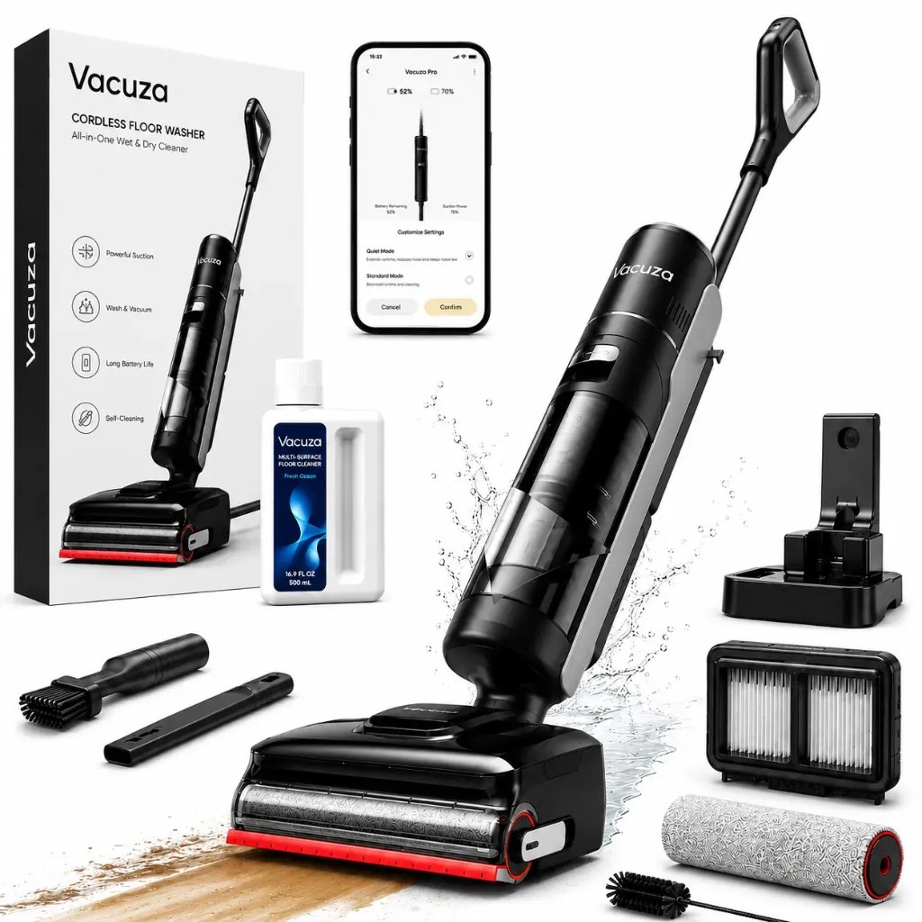 Kit completo Vacuza con filtro HEPA, rullo, detergente e accessori