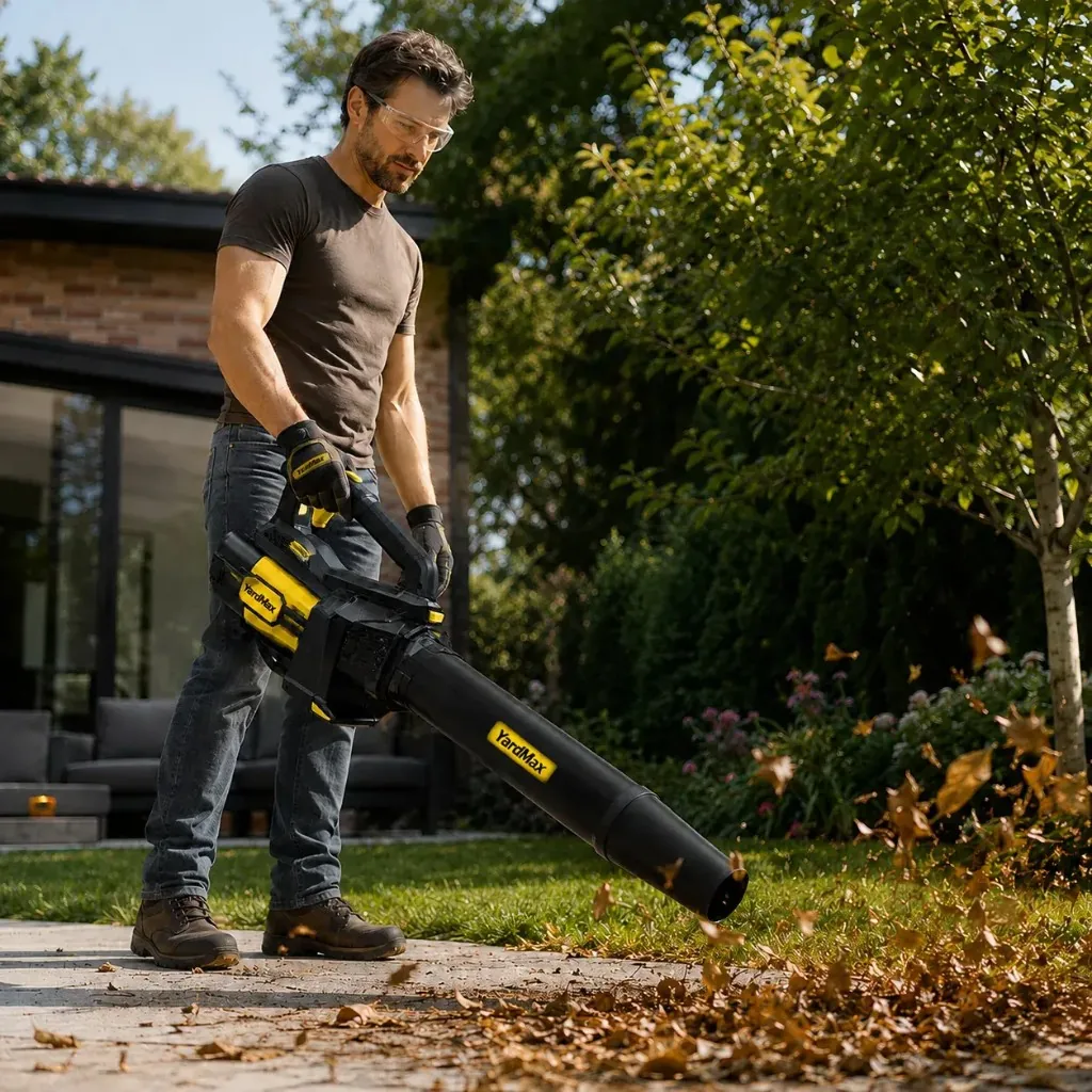 YardMax soffiatore brushless 3000W che spazza foglie a 420 km/h