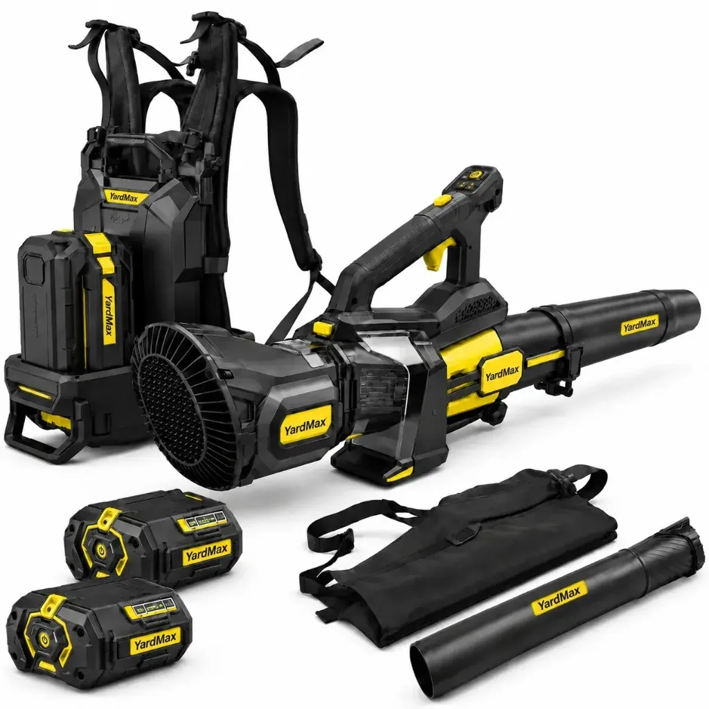Kit YardMax soffiatore a batteria 2 in 1 con zaino, doppia batteria e accessori